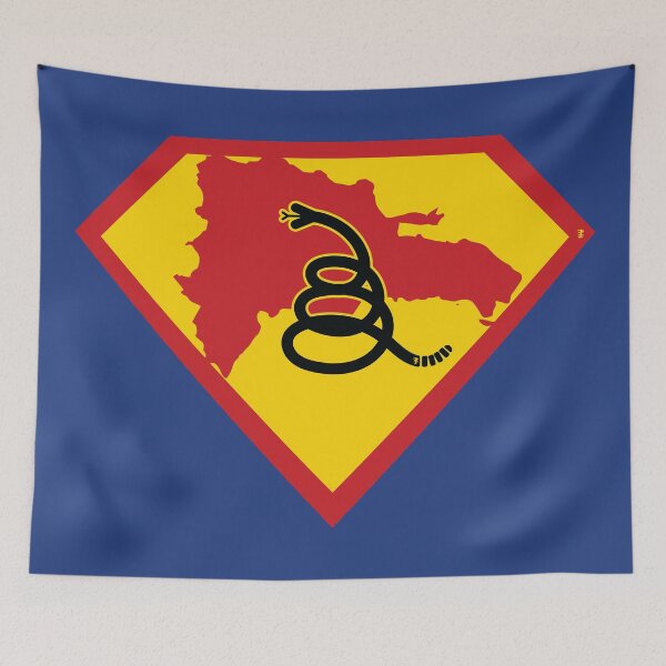 Item preview, DOMINICAN REPUBLIC - Freedom Is The Superpower - Modern Gadsden Snake Flag - Dont Tread On Me SUPERHERO design designed and sold by pelagio.