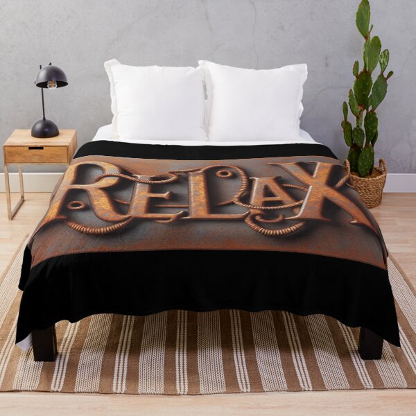 Artikelvorschau, RELAX 3D-Text in rostigem Metall-Finish entworfen und verkauft von carlarmes.