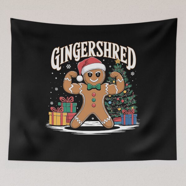 Item preview, Gingershred Funny Gingerbread Christmas Gym Design designed and sold by tshirtexpressiv.