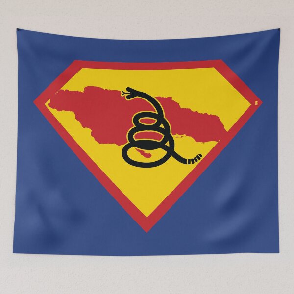 Item preview, JAMAICA - Freedom Is The Superpower - Modern Gadsden Snake Flag - Dont Tread On Me SUPERHERO design designed and sold by pelagio.
