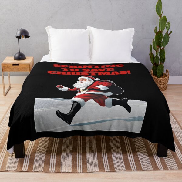 Item preview, Esprintando para salvar la Navidad - Papá Noel corriendo designed and sold by signshirtz.