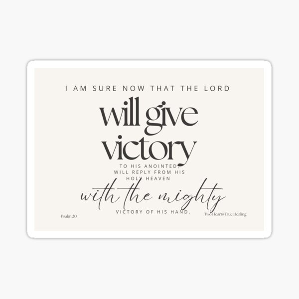 Victory of God's Mighty Hand--Psalm 20 Sticker