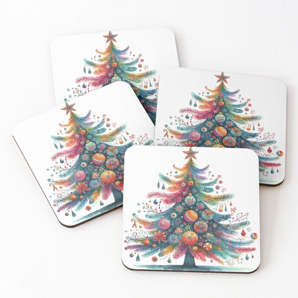 Item preview, Whimsical Wonder: Colorful Christmas Tree of Joy designed and sold by TeetasticBtque.