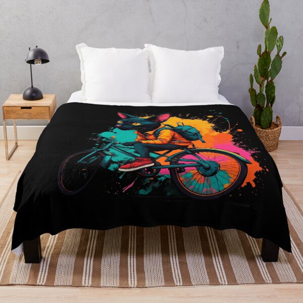 Item preview, Black Bombay cat on a bike designed and sold by Furrifico.