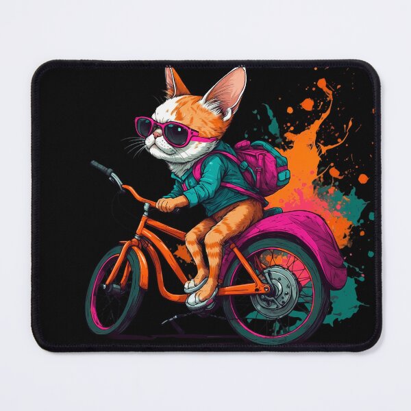 Item preview, American shorthair cat on a bike designed and sold by Furrifico.