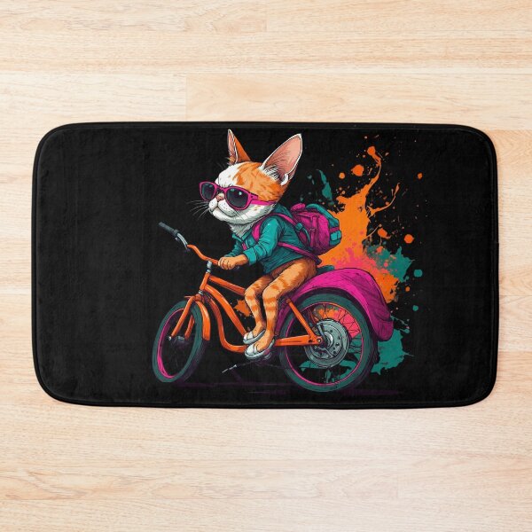 Item preview, American shorthair cat on a bike designed and sold by Furrifico.