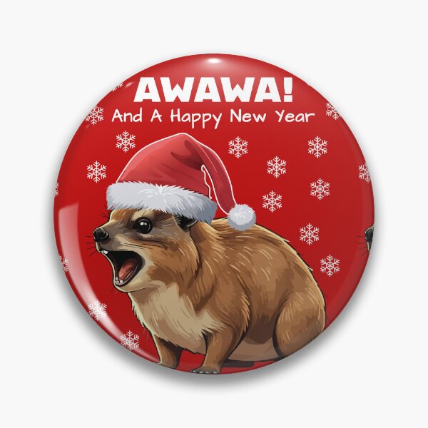Item preview, Rock Hyrax Awawa & A Happy New Year 2024 Pattern Funny Groundhog Dassi designed and sold by d247.