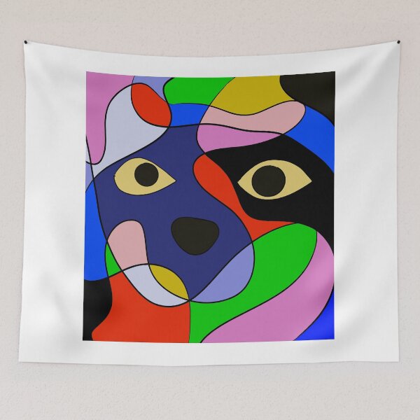 Item preview, Abstract Colorful Animal Face – Bold Modern Line Art. designed and sold by NangKittipong.