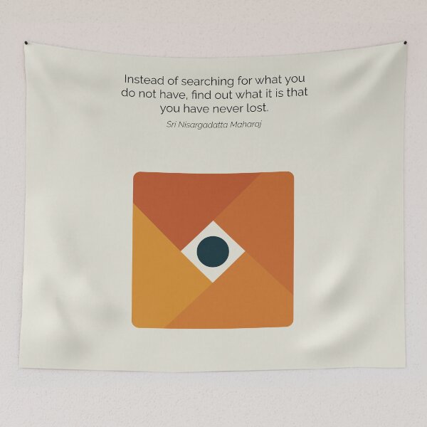 Item preview, Nisargadatta Maharaj Never Lost Philosophy Hinduism Quote Artwork designed and sold by kakarikihill.