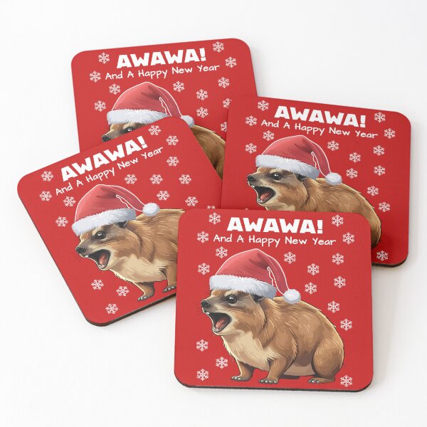 Item preview, Rock Hyrax Awawa & A Happy New Year 2024 Pattern Funny Groundhog Dassi designed and sold by d247.