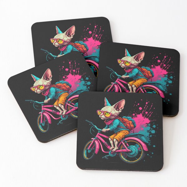 Item preview, Sphynx cat on a bike designed and sold by Furrifico.