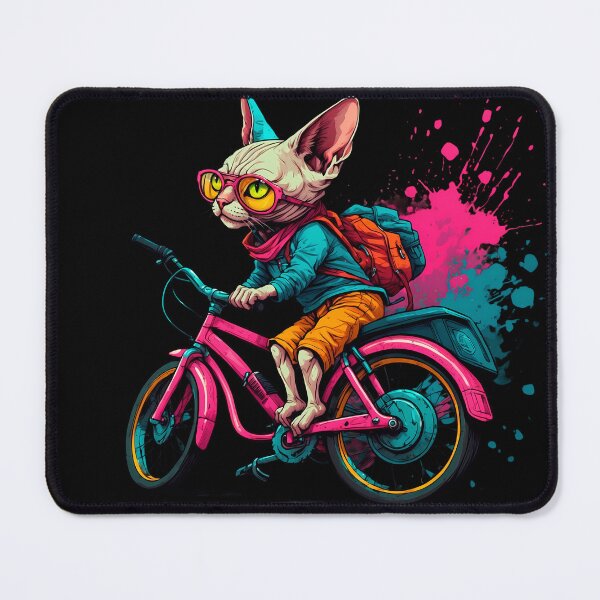 Item preview, Sphynx cat on a bike designed and sold by Furrifico.