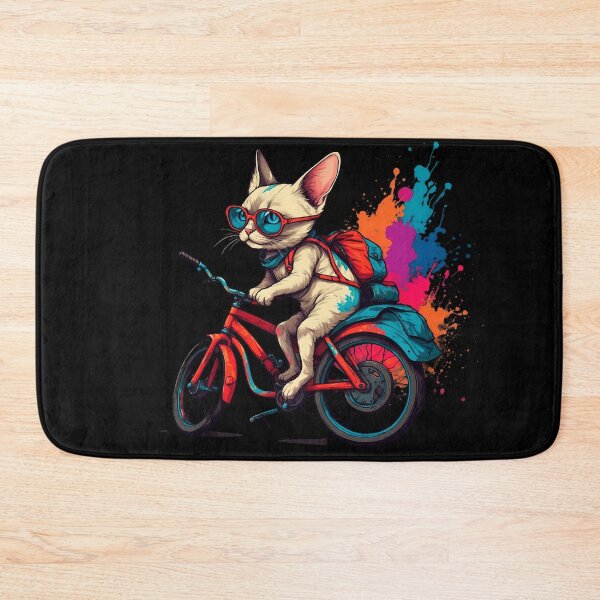 Item preview, American shorthair cat on a bike designed and sold by Furrifico.