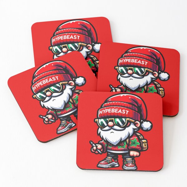 Item preview, HypeBeast Santa in StreetWear red background designed and sold by Andrew Frelas.