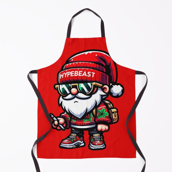 Artikelvorschau, HypeBeast Santa auf rotem Streetwear-Hintergrund entworfen und verkauft von Andrew Frelas.
