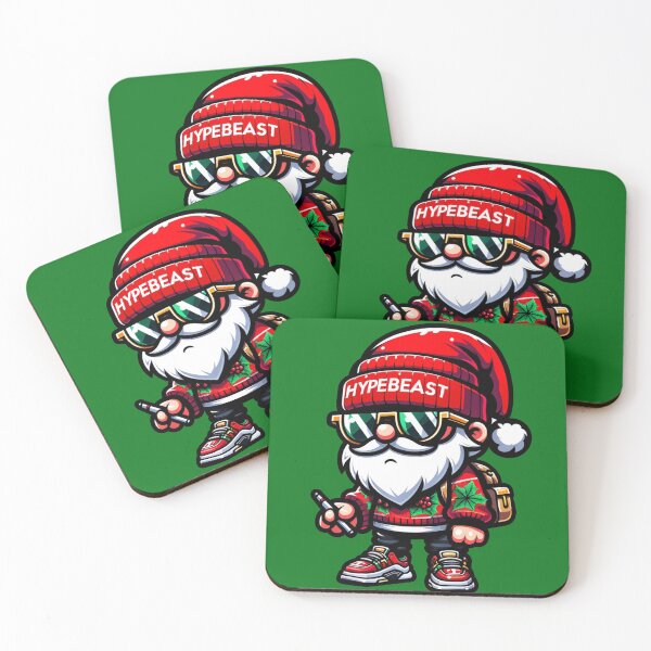 Item preview, HypeBeast Santa in StreetWear Green Background designed and sold by Andrew Frelas.