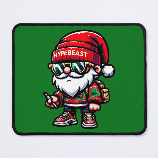 Item preview, HypeBeast Santa in StreetWear Green Background designed and sold by Andrew Frelas.