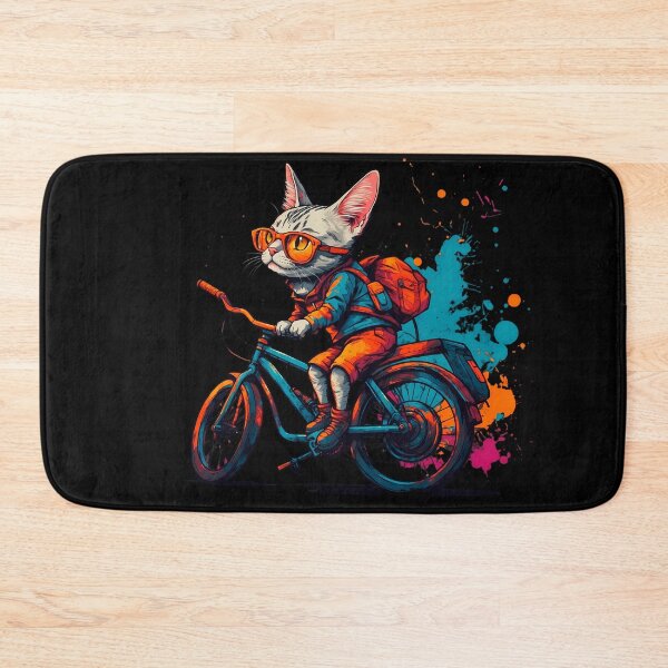 Item preview, American shorthair cat on a bike designed and sold by Furrifico.