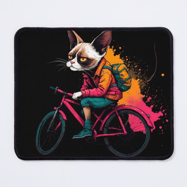Item preview, Siamese cat on a bike designed and sold by Furrifico.