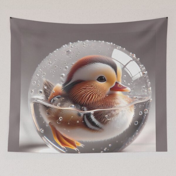 Item preview, Baby mandarin duck in a glass bubble designed and sold by WalterGomes.