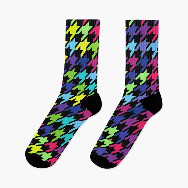 Artikelvorschau, Neon Karneval Farben Hounds Tooth Wiederholungsmuster entworfen und verkauft von Sharon Schwalbe.