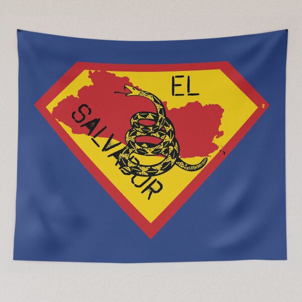 Item preview, El Salvador Spelled out- Freedom Is The Superpower - Gadsden Snake Flag - Dont Tread On Me SUPERHERO design designed and sold by pelagio.