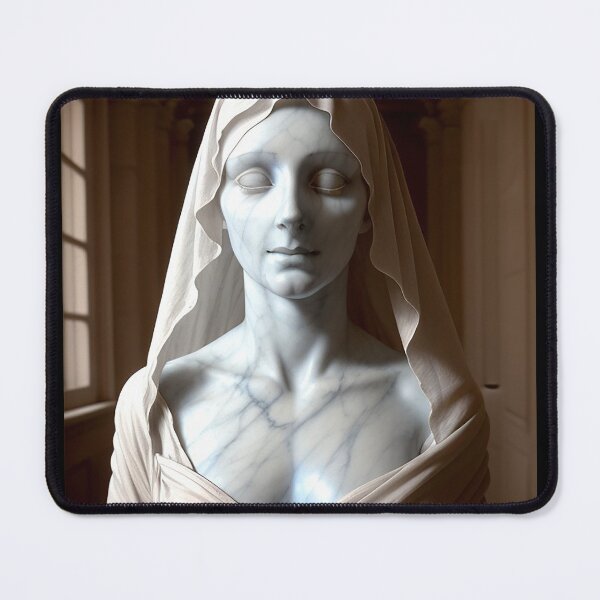 Item preview, Veiled Vestal Priestess Marble Statue designed and sold by hauntedtees.