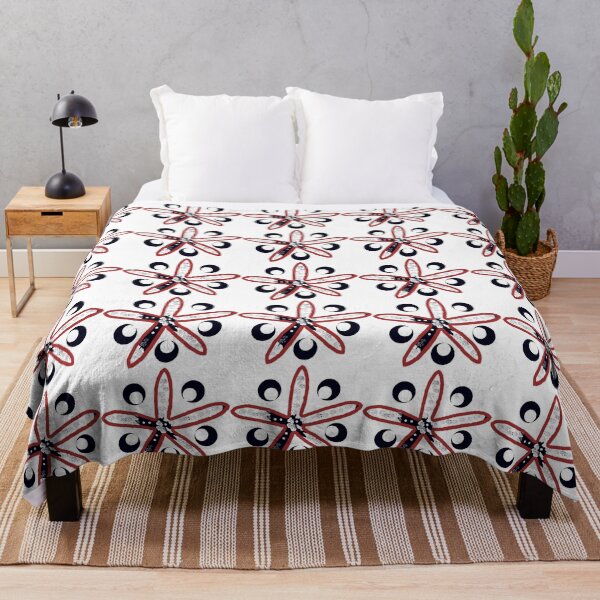 Petrea Volubilis red delirium mandala 1 Throw Blanket