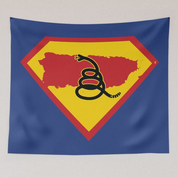Item preview, PUERTO RICO - Freedom Is The Superpower - Modern Gadsden Snake Flag - Dont Tread On Me SUPERHERO design designed and sold by pelagio.