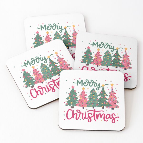 Item preview, Merry Christmas - Christmas Tree - Pink Green designed and sold by vallass.