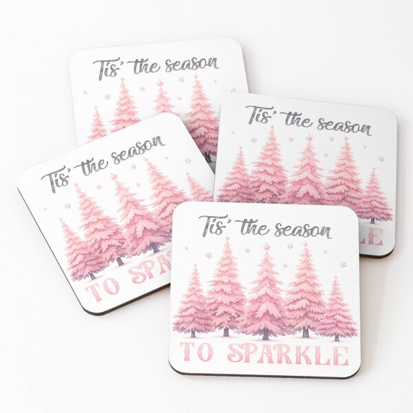 Item preview, Merry Christmas - Pink Christmas Tree - Winter season designed and sold by vallass.