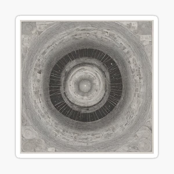 Firmament in grey Sticker