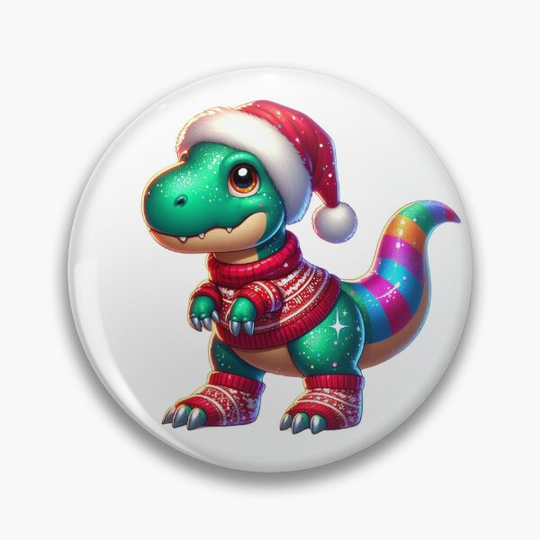 Item preview, Festive Dino: Christmas Sweater & Santa Hat Delight designed and sold by TeetasticBtque.