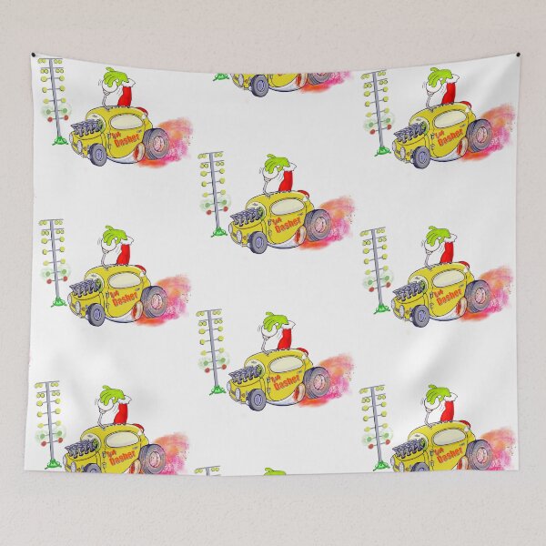 Item preview, Yellow Shifter Car With Christmas Tree - Gifts For Drag Racing Lovers and Enthusiasts designed and sold by kassiekewl.