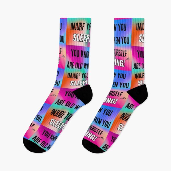 Item preview, "You Know You’re Old When You Injure Yourself Sleeping!" - Funny Aging Humor Design designed and sold by Fredster1966.