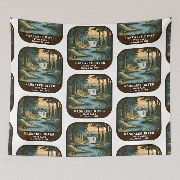 Item preview, Vintage Kankakee River State Park (Illinois State Park) designed and sold by RabbitK.