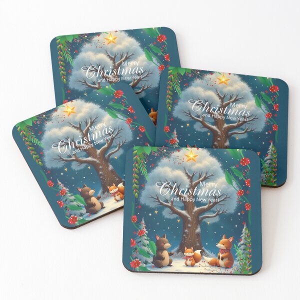 Item preview, Forest Friends Under the Christmas Tree designed and sold by Arte Cartoon From TagTeam Group.