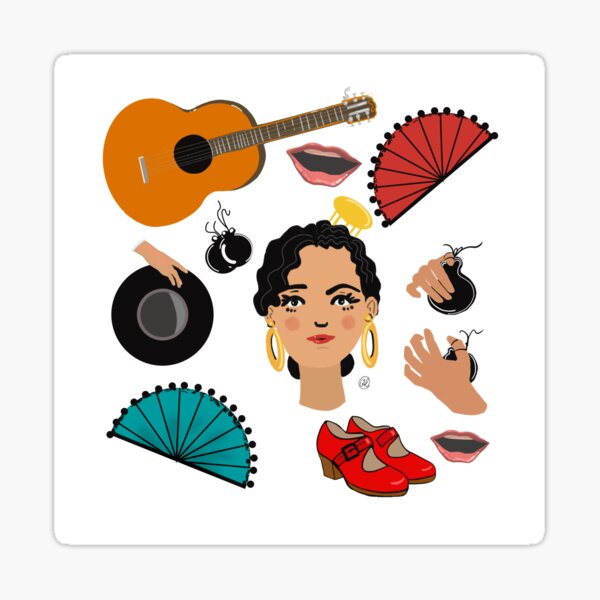 Item preview, Flamenco life in blue designed and sold by Dancesevillanas.