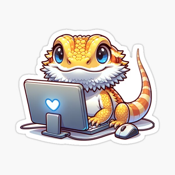 Item preview, Cute Bearded Dragon working. designed and sold by njaro.