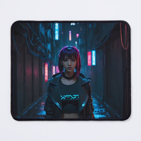 Item preview, Girl in a Dark Cyberpunk Street designed and sold by papi1998.