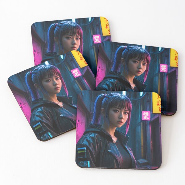 Item preview, Girl in a Dark Cyberpunk Street designed and sold by papi1998.
