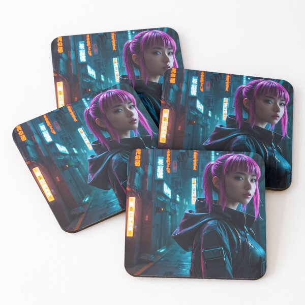 Item preview, Girl in a Dark Cyberpunk Street designed and sold by papi1998.