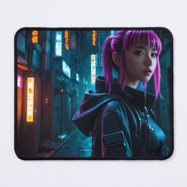 Item preview, Girl in a Dark Cyberpunk Street designed and sold by papi1998.