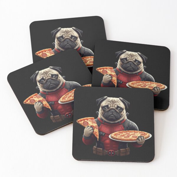 Item preview, Pizza-Loving Superhero Pug designed and sold by THISPUGVIBE.