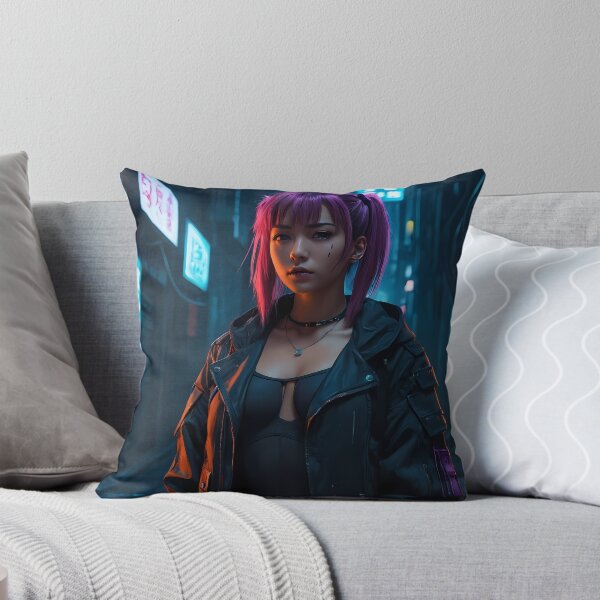 Item preview, Girl in a Dark Cyberpunk Street designed and sold by papi1998.