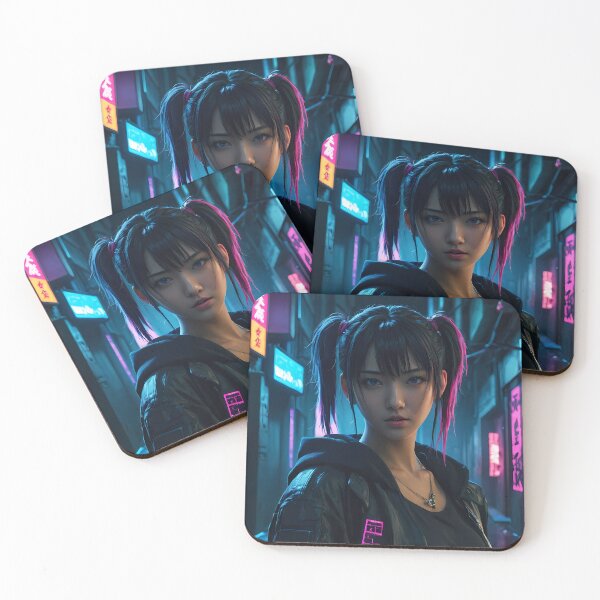 Item preview, Girl in a Dark Cyberpunk Street designed and sold by papi1998.