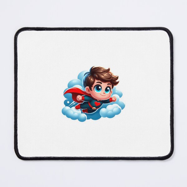 Item preview, A cheerful, cartoonish superhero boy is flying designed and sold by Chase12921.