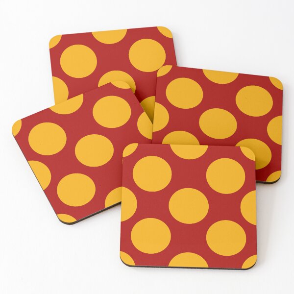 Item preview, Yellow dots on red background designed and sold by Dancesevillanas.
