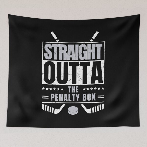 Item preview, Straight Outta the Penalty Box Youth Kids Retro Funny Hokey designed and sold by Stick It Up!!%.