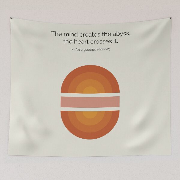 Item preview, Nisargadatta Maharaj Cross Abyss Philosophy Hinduism Quote Artwork designed and sold by kakarikihill.